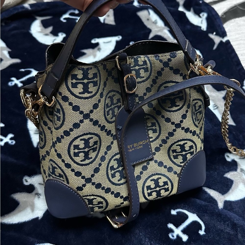 Tory Burch Blue and Gold Mini Bag
